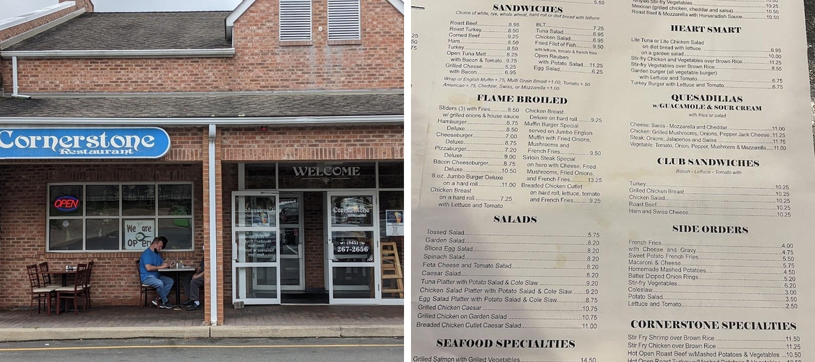 Cornerstone Menu