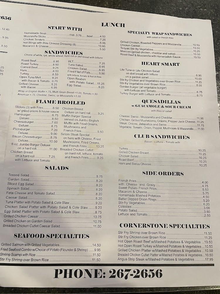 Cornerstone Menu image 1